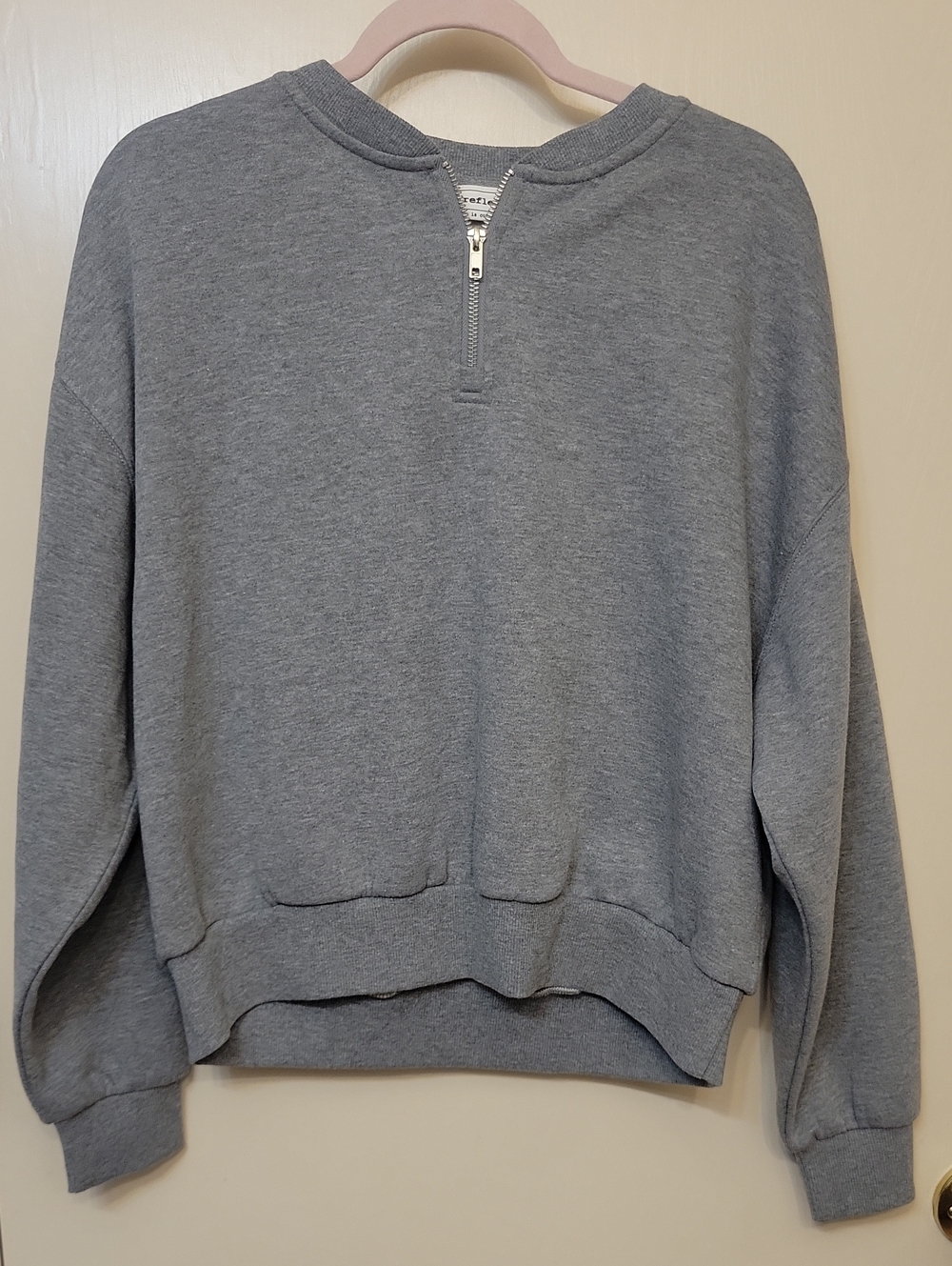 Reflex Light Gray Quarter-Zip Crewneck Sweatshirt